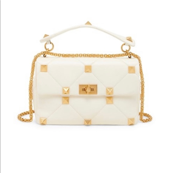 Valentino Roman Stud Medium Purse - Cream - Picture 2 of 11